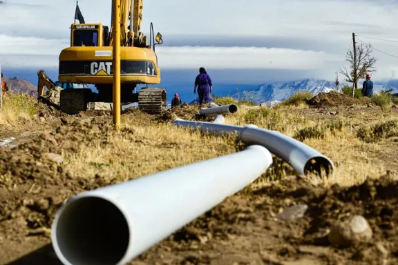 La Provincia dio un paso adelante en la obra de saneamiento en Tricao Malal.