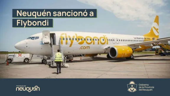 Neuquén multa a Flybondi por incumplimientos en sus servicios de vuelos.