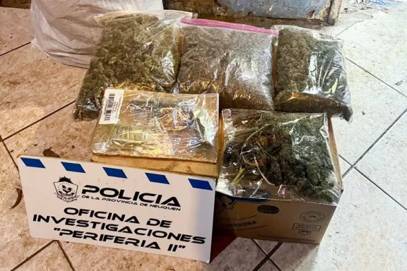 Secuestran casi dos kilos de cannabis, un arma y objetos robados en Centenario.