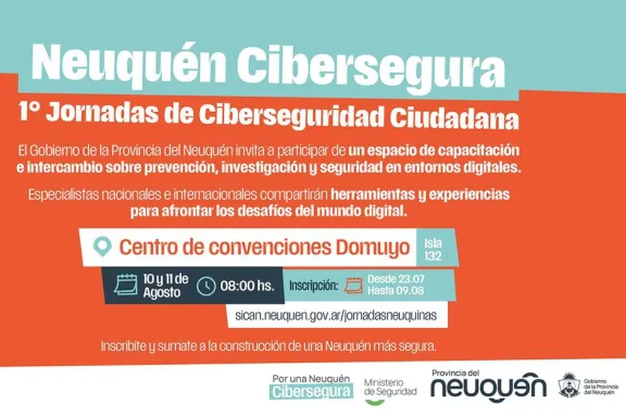 Neuquén lanza Jornadas de Ciberseguridad para jóvenes y ciudadanos.