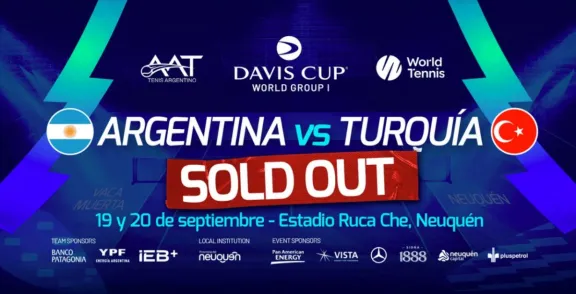 Las entradas para la Copa Davis en el Ruca Che se vendieron en solo 30 minutos.