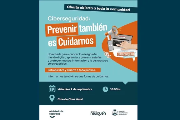 Chos Malal recibe una charla sobre ciberseguridad para jóvenes interesados en el tema.