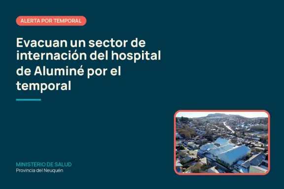Evacuan el área de internación del hospital de Aluminé por el fuerte temporal.