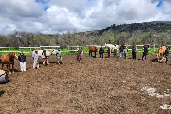 Realizaron prácticas del curso para guías de cabalgatas en Junín de los Andes.
